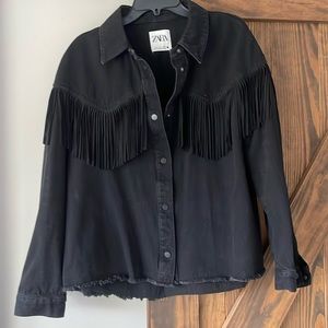 Women’s black denim jacket